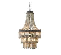 Lámparas Colgantes con Cuentas de Madera Estilo Rústico para Cocina, Dormitorio, Guardería Y Habitación de Niña./2