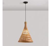 Lámparas Colgantes de Bambú Tejidas a Mano, Lámpara Colgante de Mimbre Estilo Bohemio de una Luz, Ajustable, Hecha a Mano, para Cocina, Isla Y Comedor.