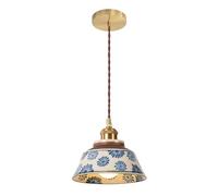 Lámparas Colgantes de Porcelana China Azul Y Blanca, Iluminación Colgante Estilo Casa de Campo para Isla de Cocina, Candelabro Antiguo de Cerámica Nórdica, Lámpara Colgante Moderna para Isla de Cocina