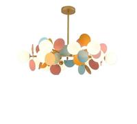 Lámparas Colgantes Decorativas nórdicas esféricas de diseño Creativo para Comedor, Sala de Estar y Dormitorio (luz cálida, Gris, 12 lámparas)