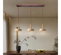 Lámparas colgantes japonesas Wabi-Sabi Lámpara colgante de piedra natural Lámpara redonda de madera moderna Lámparas colgantes de noche para dormitorio Sala de estar Comedor Mesa Cocina Isla Lámpara