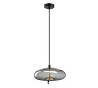 Lámparas colgantes Lámpara colgante de vidrio posmoderna Luz de lujo de una sola cabeza Círculo geométrico Pantalla de vidrio Azul agua / ámbar / gris ahumado Acabado con 5W LED Parche de luz cálida