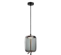 Lámparas colgantes Lámpara colgante de vidrio posmoderna Luz de lujo de una sola cabeza Círculo geométrico Pantalla de vidrio Azul agua / ámbar / gris ahumado Acabado con 5W LED Parche de luz cálida