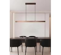 Lámparas colgantes LED Comedor Lámparas colgantes con mando a distancia Lámpara de araña regulable Lámparas colgantes minimalistas modernas Lámparas de oficina Lámparas de estudio (Marrón, 120CM)