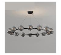 Lámparas colgantes LED modernas para decoración del hogar, color gris ahumado, ideales para sala de estar, comedor o como lámpara de techo. Iluminación interior contemporánea (blanco cálido, 16 cabeza