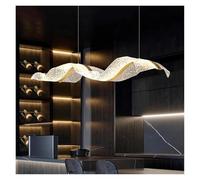Lámparas colgantes LED modernas para decoración del hogar, ideales para sala de estar, comedor y como luz de techo. Iluminación interior contemporánea (efecto ondas de agua, longitud 100 cm).