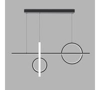 Lámparas Colgantes Modernas para Interiores, lámparas LED lineales para Comedor, con Isla de Cocina Ajustable, Tira Larga para Sala de Estar (36 W) (Negro)