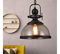 Lámparas colgantes retro industriales Lámpara colgante de vidrio metálico Candelabro Lámpara de suspensión de mesa de ambiente minimalista Sala de estar Comedor Lámpara de dormitorio Luces decorativas