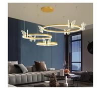 Lámparas de araña , Anillo de mariposa creativo nórdico, colgante LED regulable for comedor, dormitorio , accesorios iluminación modernos for decoración del hogar(Butterfly 40-60-80cm,Dimmable)
