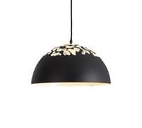 Lámparas de araña, Chandelier Semi-Circular Elegant Hanging Lights V-intage Industrial Pendant Restaurant LED E27 Base Ceiling Lighting Fixture for Living Room Bar(Black,15.7in)