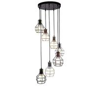 Lámparas de araña combinadas de múltiples cabezales, 7 luces, iluminación LED industrial retro de hierro, lámparas de techo decorativas, lámparas colgantes creativas americanas para bar, comedor, caf
