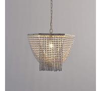 Lámparas de Araña con Cuentas de Madera, Lámpara Colgante Rústica de Granja, Lámpara Colgante Retro Antigua de Madera con Cuentas, Lámpara Colgante de Techo para Comedor Y Sala de Estar./2