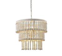 Lámparas de Araña de Tres Nicon Cuentas de Madera, Estilo Bohemio, para Comedor, Dormitorio, Pasillo, Habitación de Bebé.