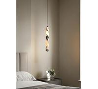 Lámparas de araña , Lámpara colgante de piedra mármol Natural cilíndrica diseño, candelabro LED lujo alta gama for mesita noche, decoración for sala estar, luces colgantes for el hogar(Cool White)