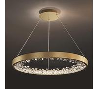 Lámparas de Araña, Lámpara Colgante Led de Rede 2 Nien Negro, 23,5 Y 31,5 Pulgadas con 3 Temperaturas de Color./Oró/Nivel 31,5"