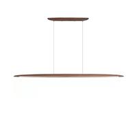 Lámparas de araña , Lámpara de mesa larga nogal diseño nórdico, moderna y sencilla, colgante zen estilo japonés for té, ideal for restaurantes tranquilos decoración del hogar. LED(Oak wood-150cm)
