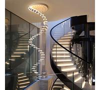 Lámparas de araña LED, Lámpara de Ambiente para vestíbulo de Piso dúplex, lámpara de Sala de Estar, Escalera de Caracol de Villa, lámpara Colgante Larga,