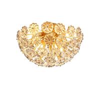 Lámparas de araña Modernas de Cristal, Preciosa lámpara de Techo de Cristal con Forma de Flor, Mini lámpara de Techo LED Redonda empotrada, lámparas de araña de Cobre para Entrada de Pasillo