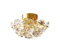 Lámparas de araña Modernas de Cristal, Preciosa lámpara de Techo de Cristal con Forma de Flor, Mini lámpara de Techo LED Redonda empotrada, lámparas de araña de Cobre para Entrada de Pasillo