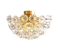 Lámparas de araña Modernas de Cristal, Preciosa lámpara de Techo de Cristal con Forma de Flor, Mini lámpara de Techo LED Redonda empotrada, lámparas de araña de Cobre para Entrada de Pasillo