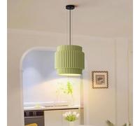 Lámparas de araña, Natural Resin Adjustable Pendant Light Coffee Beige Green Chandelier with E27 Bulb for Bedroom Dining Room Boho Decor(Large-Green,Cold)