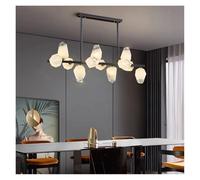 Lámparas de araña Nordic Smart Home para decoración de sala de estar, lámparas colgantes, iluminación interior, luces LED para comedor, estilo contemporáneo (regulables, negras, 10 cabezales).