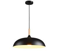 Lámparas de araña nórdicas de Hierro, iluminación LED posmoderna con Tapa de Olla en Blanco y Negro, lámparas de Techo Decorativas de Madera Maciza, lámparas Colgantes Creativas para cafeter