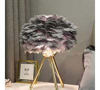 Lámparas de Escritorio, Moderna Lámpara de Mesa con Forma de Corazón De, Diseño Romántico de Plumas para Dormitorio Y Sala de Estar, Elegante Decoración Del Hogar para Bodas, Restaurantes, Elegante Il