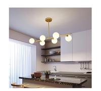 Lámparas de Escritorio, Modernas Lámparas de Araña Deblancode 5/6 Bolas para Comedor, Cocina, Isla, Mesa, Sala de Estar, Dormitorio, Lámpara Colgante Led, Luces Colgantes./Bombilla de Luz Cálida/6 Bol