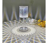 Lámparas De Mesa De Cristal Lámpara De Noche Recargable Diamante Led Luces De Noche Lámpara Remota Táctil Decoración del Hogar Dispositivo De Iluminación Usb3Colors