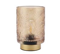 Lámparas de mesa inalámbricas que funcionan con pilas con bombillas LED, lámpara decorativa para dormitorio, bodas, sala de estar, interior y exterior (marrón)