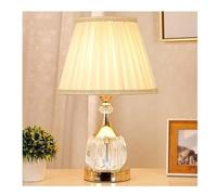 Lámparas de Mesa Lampara Mesa Lámpara De Mesa De Cristal, Lámpara De Noche De Metal, Pantalla De Tela Moderna, Lámpara De Mesita De Noche Para Sala De Estar Y Dormitorio Lámpara de Mesa Lámpara de Noc