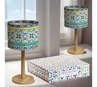 LAMPARAS de Mesita de Noche Lampara Mesita Noche Lamparitas Mesita Noche Lampara de Mesa Candeeiro Mesa de Cabeceira Lampara Dormitorio Lampara Sobremesa Lampara Salon (Patio Print, 2 unidades)