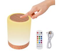Lámparas de Mesita de Noche, Luz Nocturna LED sin Cable 13 Colores, Lamparas de Mesita de Noche Tactil Regulable, Lámpara de Mesa LED, Lámpara de Mesita de Noche Inteligente, para dormitorio salón