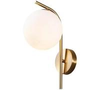 Lámparas de Pared con Globo de Vidrio Transparente, lámpara de Pared LED Dorada para Interiores, Aplique Creativo de Metal Dorado, mesita de Noche, Pasillo, Sala de Estar y Dormitorio.
