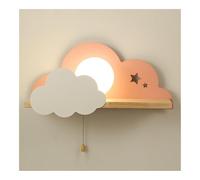 Lámparas de Pared,De Pared con Forma de Nube, Lámpara de Pared para Dormitorio Infantil con Pantalla De, Casquillo E27, Lámpara de Pared con Interruptor de Tiro para Dormitorio Y Sala de Estar./Do/a