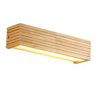Lámparas de Pared Led Interiores Luz de Baño de Madera Luminarias de Vanidad Accesorio Maquillaje Diseño de Luminaria Cálida Decoración Del Hogar/Natural/Cool White_55Cm (8W)