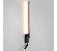 Lámparas de pared LED minimalistas modernas de 115 cm con tira de luz ajustable para dormitorio, pasillo, sofá y mesita de noche. Aplique contemporáneo con interruptor. Iluminación elegante para el h