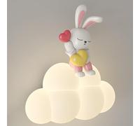 Lámparas de pared modernas de pared, lámpara de pared de muñecas de animales pequeños de metal de metal de metal de metal de dibujos animados con sombra acrílica, luz de pared LED moderna - 18W - 3