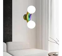 Lámparas de Pared para Dormitorio, Estilo nórdico, Creativas, con Tubo Curvo, de Acero Inoxidable, de Cristal, LED, decoración, lámpara de Color Cromado, Accesorios para pasillos d