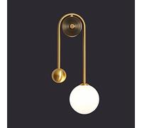 Lámparas de pared y apliques modernos de mediados de siglo, iluminación de cristal de bola dorada para dormitorio, sala de estar, pasillo, baño, elegante decoración de interiores