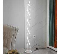 Lámparas de pie LED regulables con diseño en espiral para sala de estar y dormitorio, 3 temperaturas de color, iluminación elegante para el hogar con interruptor de pie, accesorios modernos para un