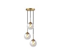 Lámparas de suspensión, candelabro Ajustable, Material de Vidrio y Metal, Bombilla LED de bajo Consumo, Equipo de iluminación Adecuado para Techo, Bar, Sala de Estar, Mesa de Comedor, candel