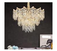 Lámparas de techo de cristal de lujo modernas, nuevas tendencias, lustres LED dorados, lámparas colgantes, luces decorativas for el hogar y el comedor.