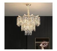 Lámparas de techo de cristal de lujo modernas, nuevas tendencias, lustres LED dorados, lámparas colgantes, luces decorativas for el hogar y el comedor.