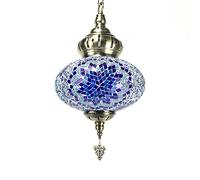 Lámparas de Techo, Elegante Y Creativa Lámpara Colgante de Mosaico Turco Marroquí Hecha a Mano con Cadena de Cuerda de 12 M Y Altura Ajustable./Mi/a