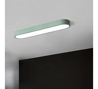 Lámparas de Techo LED Modernas con Mando a Distancia 3 Modos de Temperatura de Color Luz de Techo LED Rectángulo Iluminación de Techo Metal para Cocina Entrada Pasillo (Verde,95CM 56W 5500Lumen)