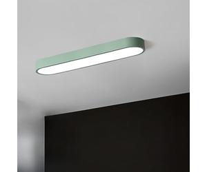 Lámparas de Techo LED Modernas con Mando a Distancia 3 Modos de Temperatura de Color Luz de Techo LED Rectángulo Iluminación de Techo Metal para Cocina Entrada Pasillo (Verde,95CM 56W 5500Lumen)