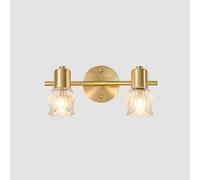 Lámparas de tocador con diseño de Flores de latón Antiguo: Apliques de Pared para baño de 3 Luces, Apliques Vintage Dorados de Mediados de Siglo sobre Espejo, lámparas industriales para Toca
