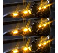 Lámparas decorativas de coche parrilla delantera Lámparas LED luces amarillas 4 piezas para Toyota RAV4 50 Series 2019 2020